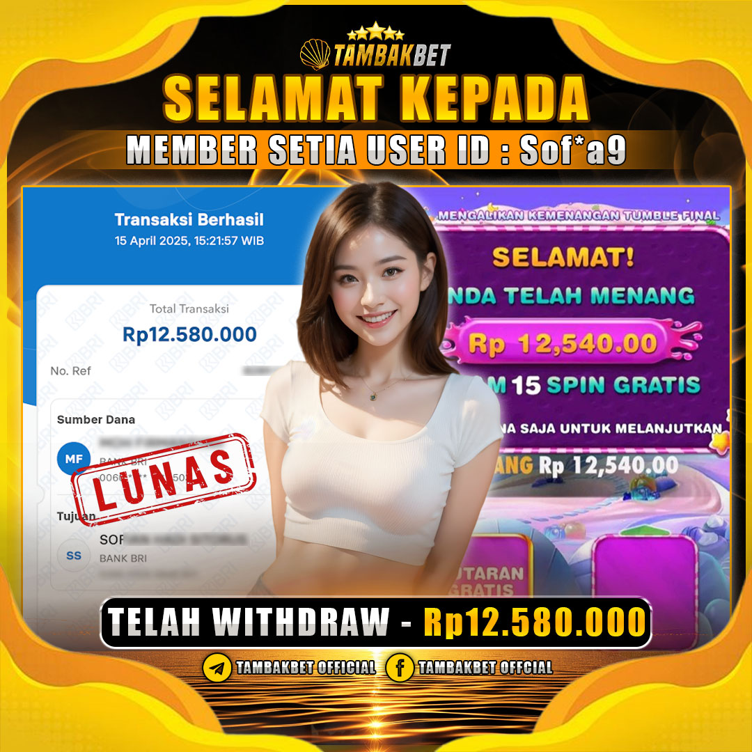 BUKTI JACKPOT TAMBAKBET GAME SWEET BONANZA