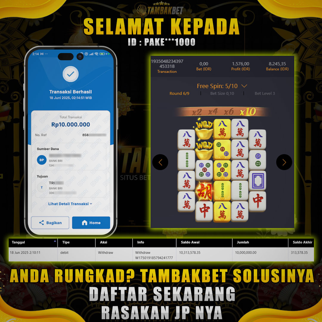 YANG SUKA MAHJONG HARUS COBA MAIN DI TAMBAKBET
