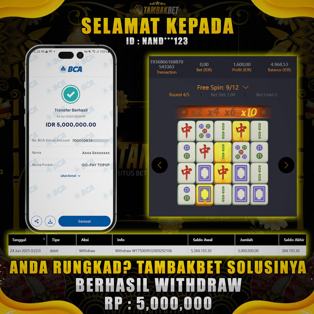 PECAHAN MAHJONG SAMPAI X10