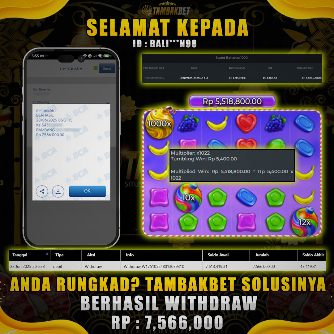 BONANZA TAMBAKBET CUAN MANIS PECAH X1000
