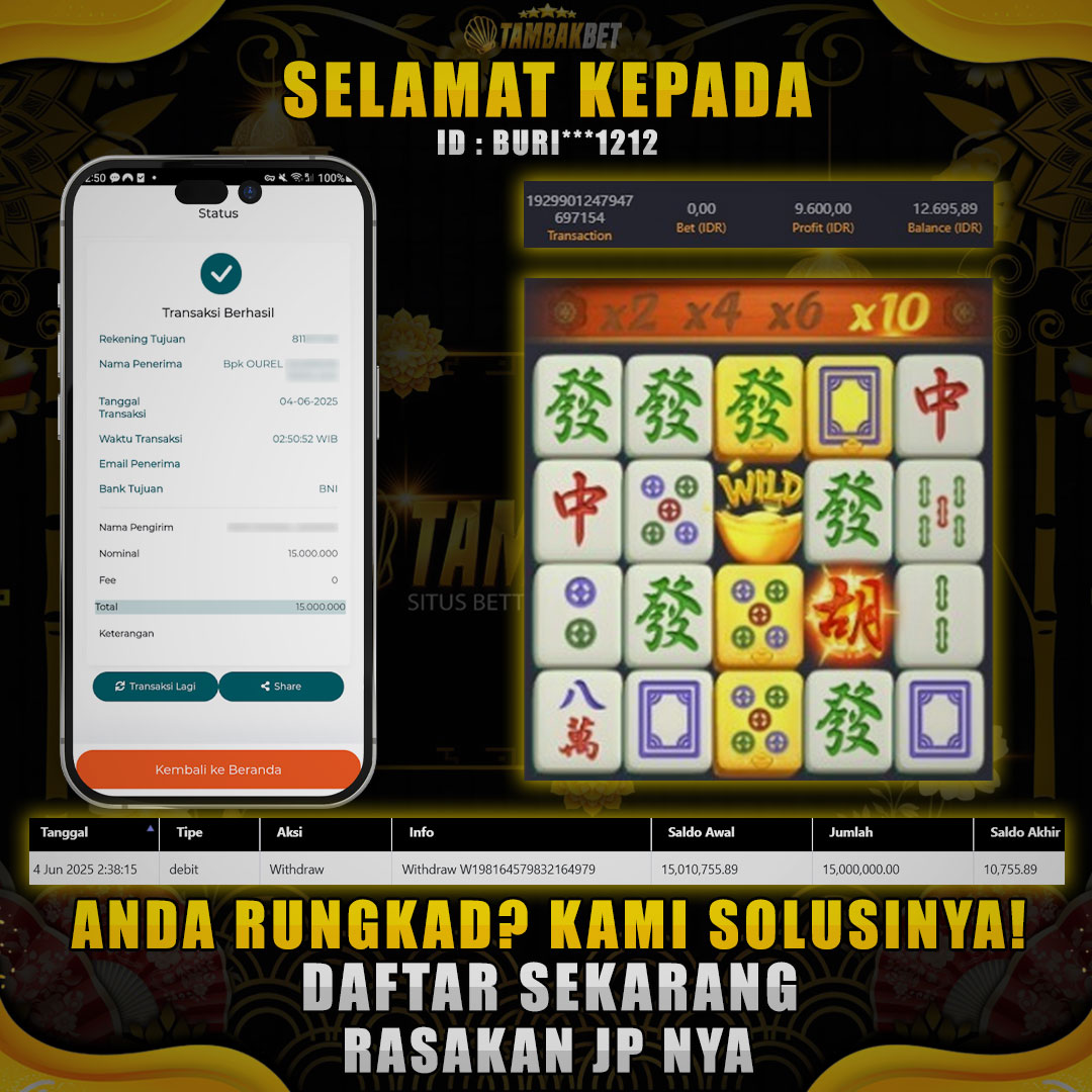 JACKPOT HARI INI MAHJONG WAYS TAMBAKBET