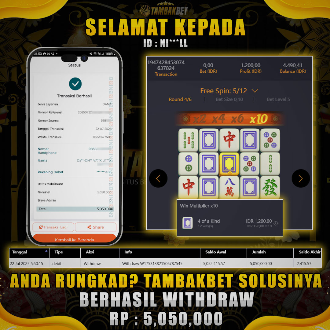 MAHJONG BET 4K UDAH PASTI NGASIH DI TAMBAKBET