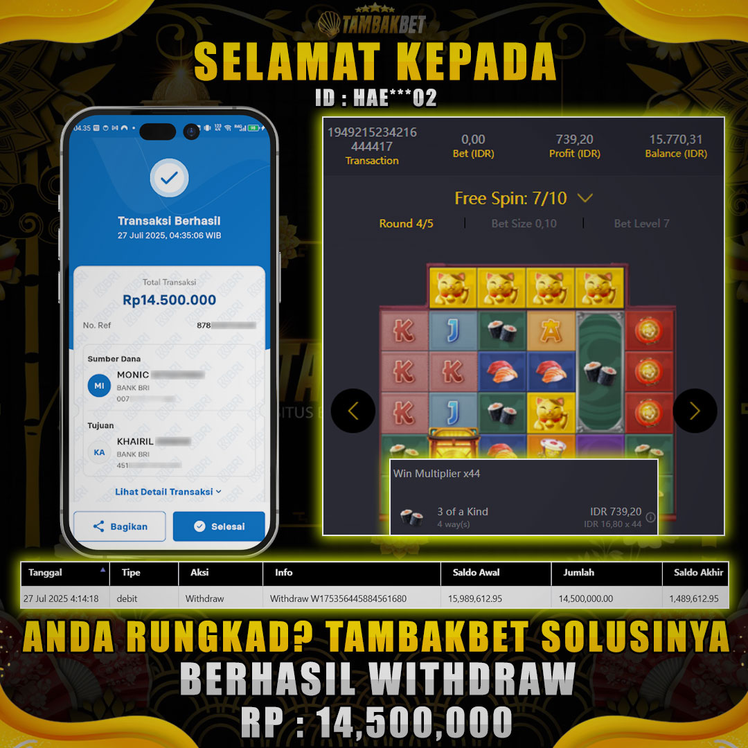 LUCKY NEKO AKTIF JEPE KE MEMBER TAMBAKBET