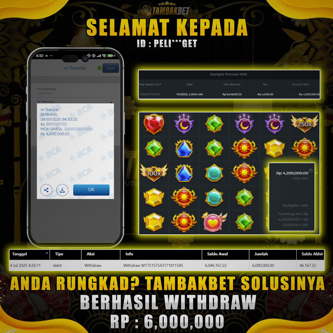 MODAL BET 4 RIBU PECAH DILUAR LANGSUNG JP